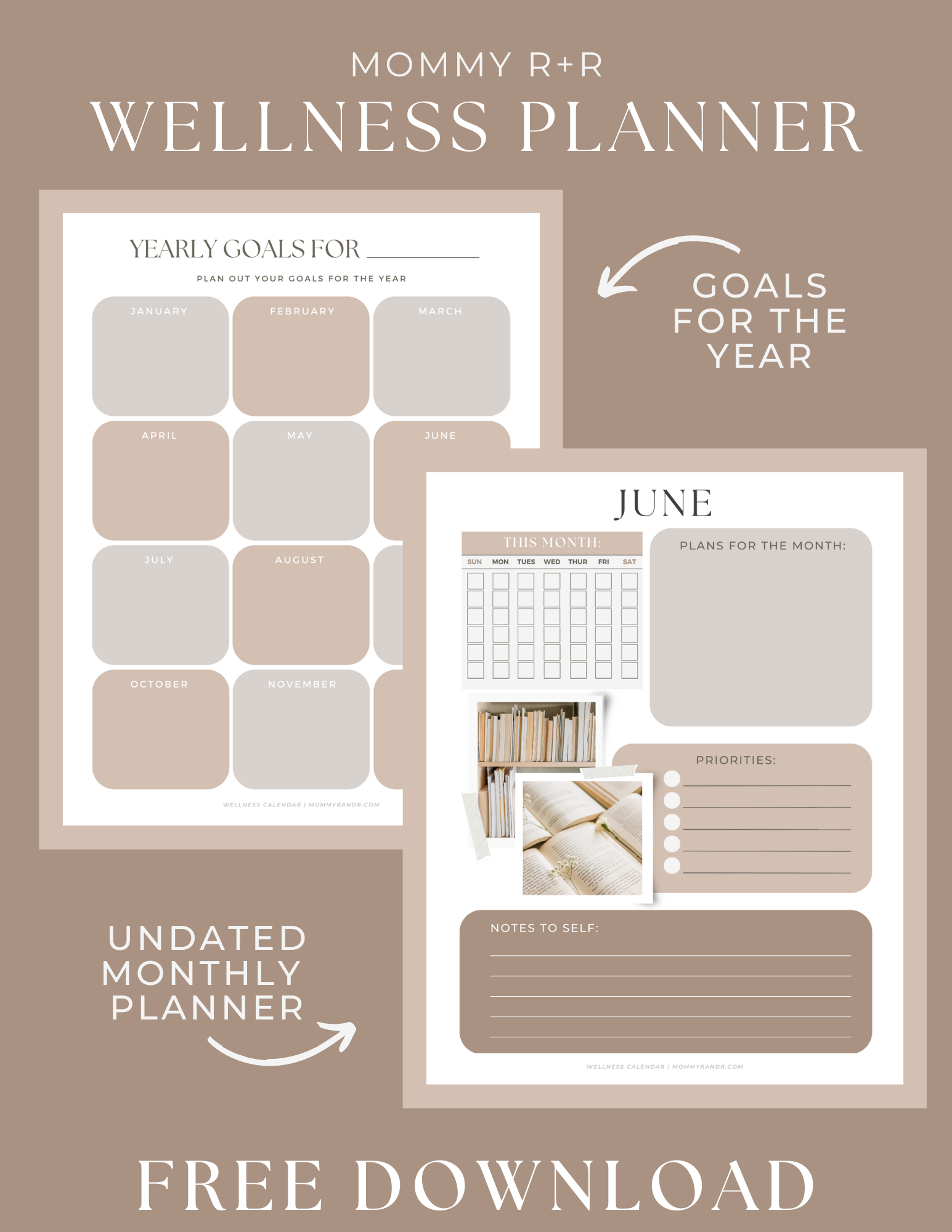 undated yearly planner printable